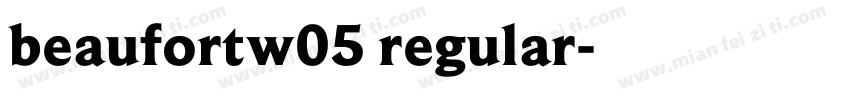 beaufortw05 regular字体转换